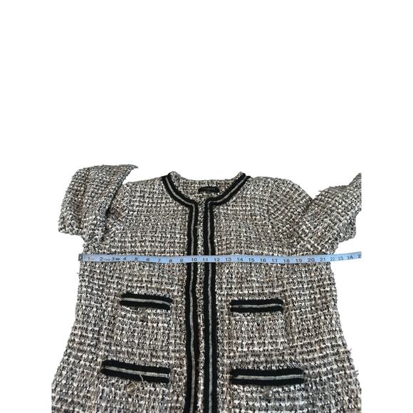 Talbots Petite Blazer Gray Black Metallic Tweed Twee Office Work Career Size 18P - Picture 11 of 13